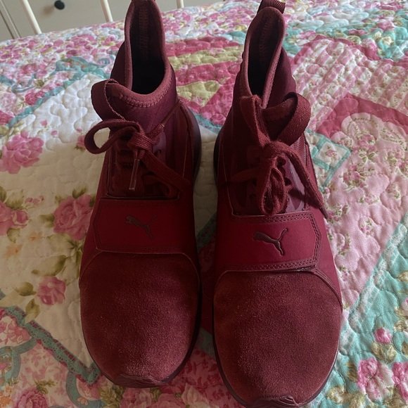 Puma burgundy Phenom Suede Sneakers - Picture 5 of 7